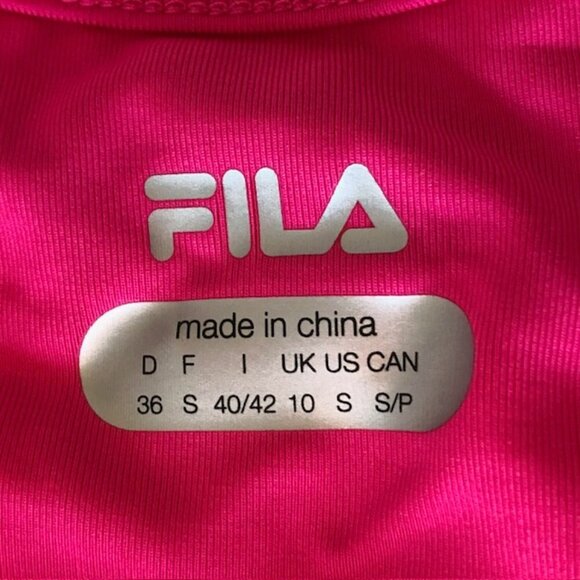FILA Lawn Tennis Club Athletic Racerback Tank Pink Small 36 - Picture 11 of 16